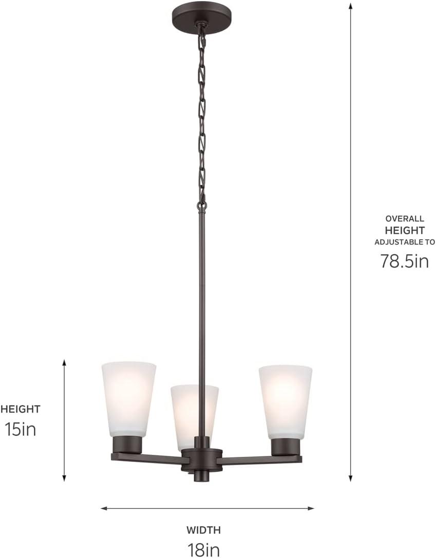 Kichler Lighting - Stamos - 3 Light Small Chandelier In Soft Modern Style-15