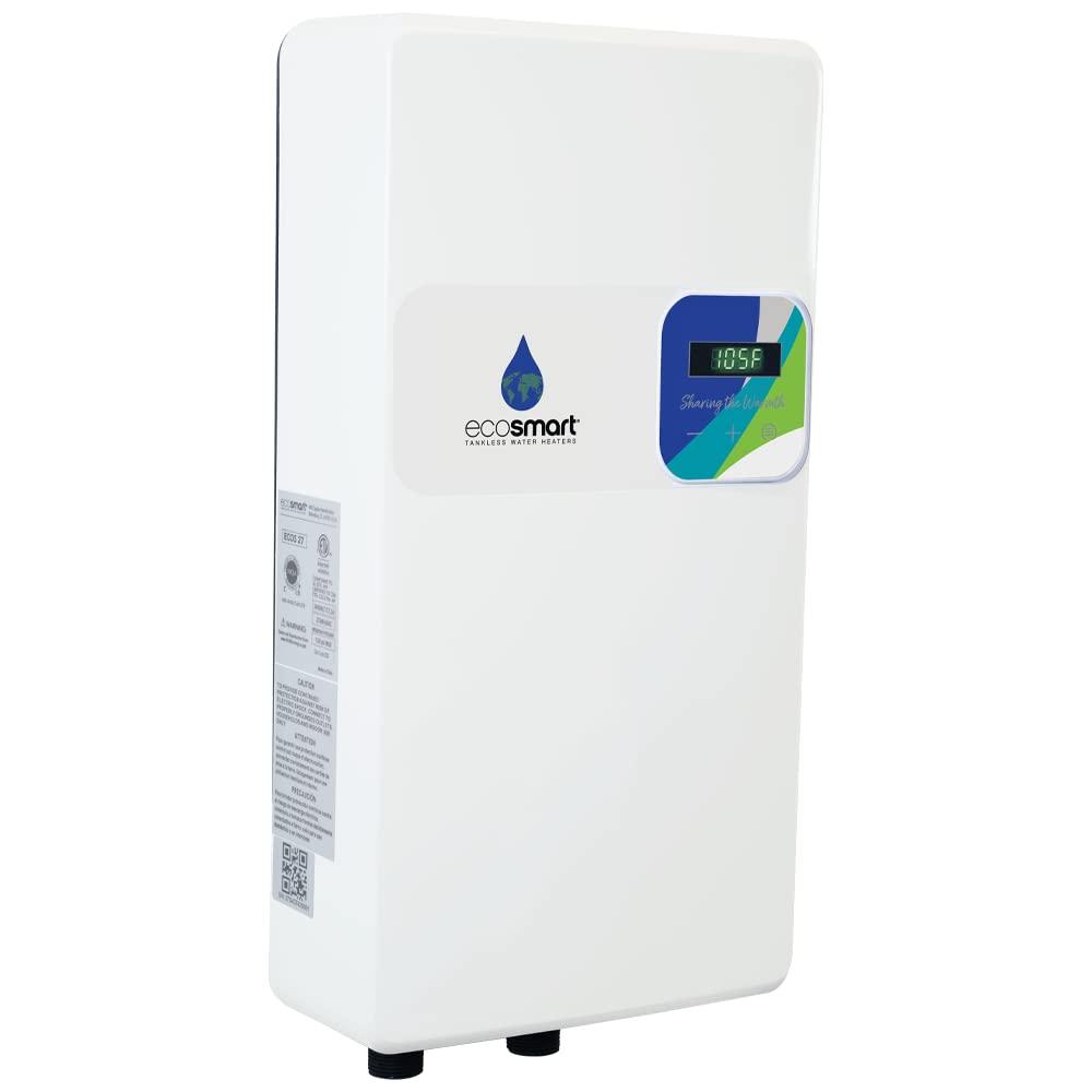 EcoSmart ECOS 18 Tankless Electric Water Heater, 18 Kw at 240 Volts, 75 Amps with Patented Self Modulating Technology