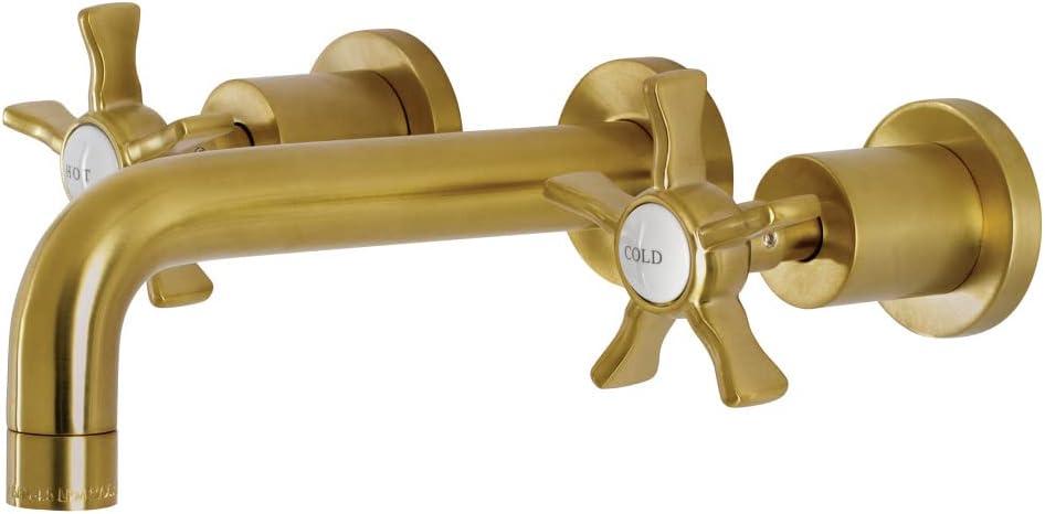 Kingston Brass Hamilton Two-Handle 3-Hole Wall Mount Bathroom Faucet