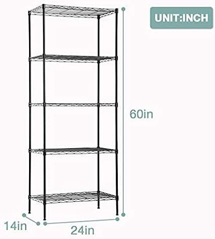 FDW 5 Tier Wire Shelving Unit Heavy Duty Storage Rack Metal Shelf Garage Organizer Wire Rack