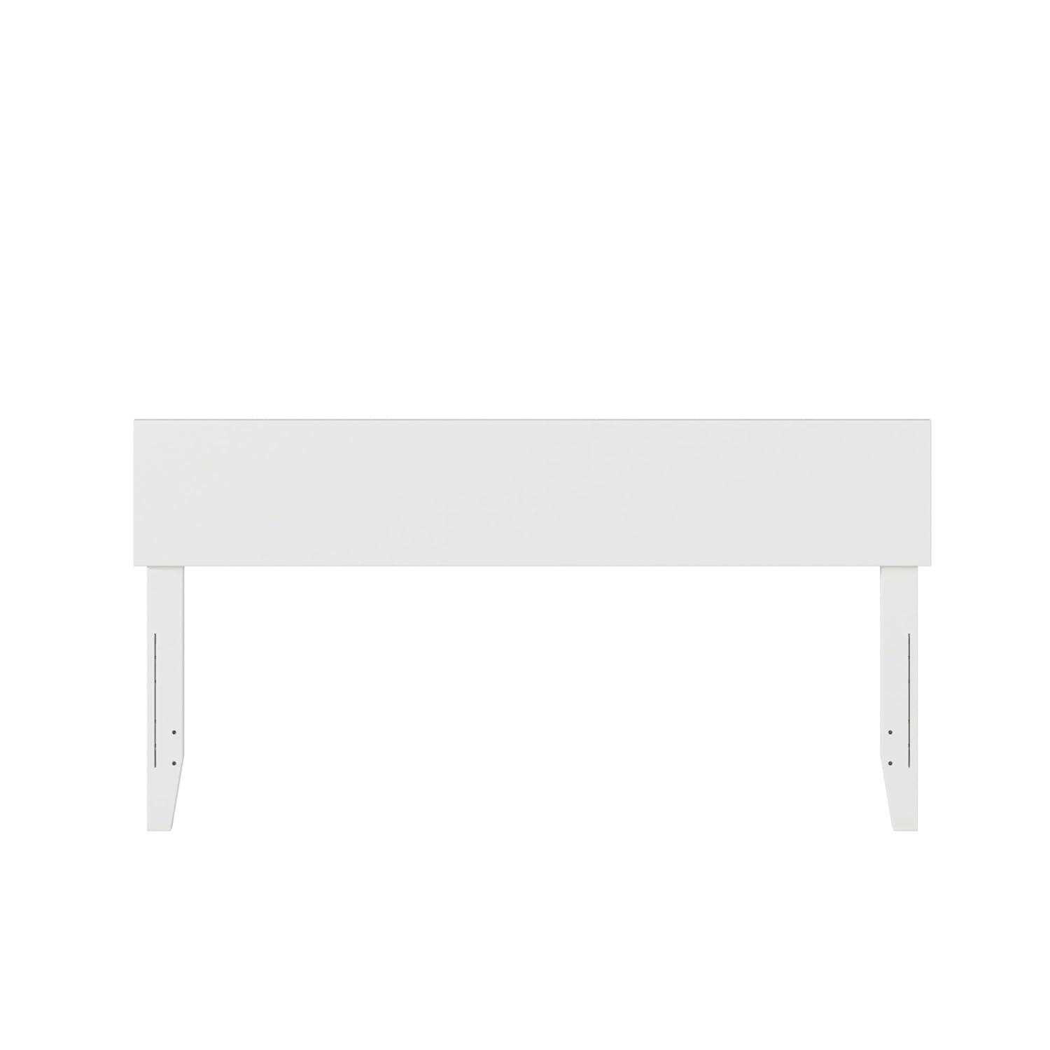 Queen Orlando Headboard White - AFI: Modern Low Panel Design, USB Charger