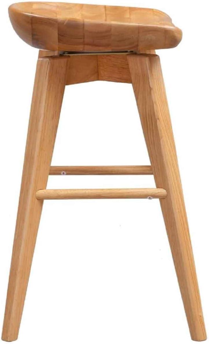 24" Bali Swivel Counter Height Barstool Hardwood/Natural - Boraam: Flared Legs, Backless Design