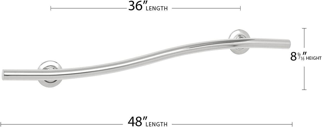 Lifestyle & Wellness Stainless Steel Wave Grab Bar