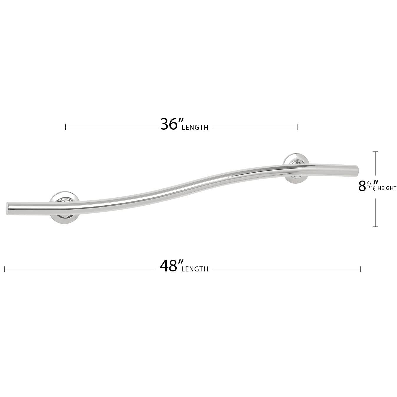 Lifestyle & Wellness Stainless Steel Wave Grab Bar