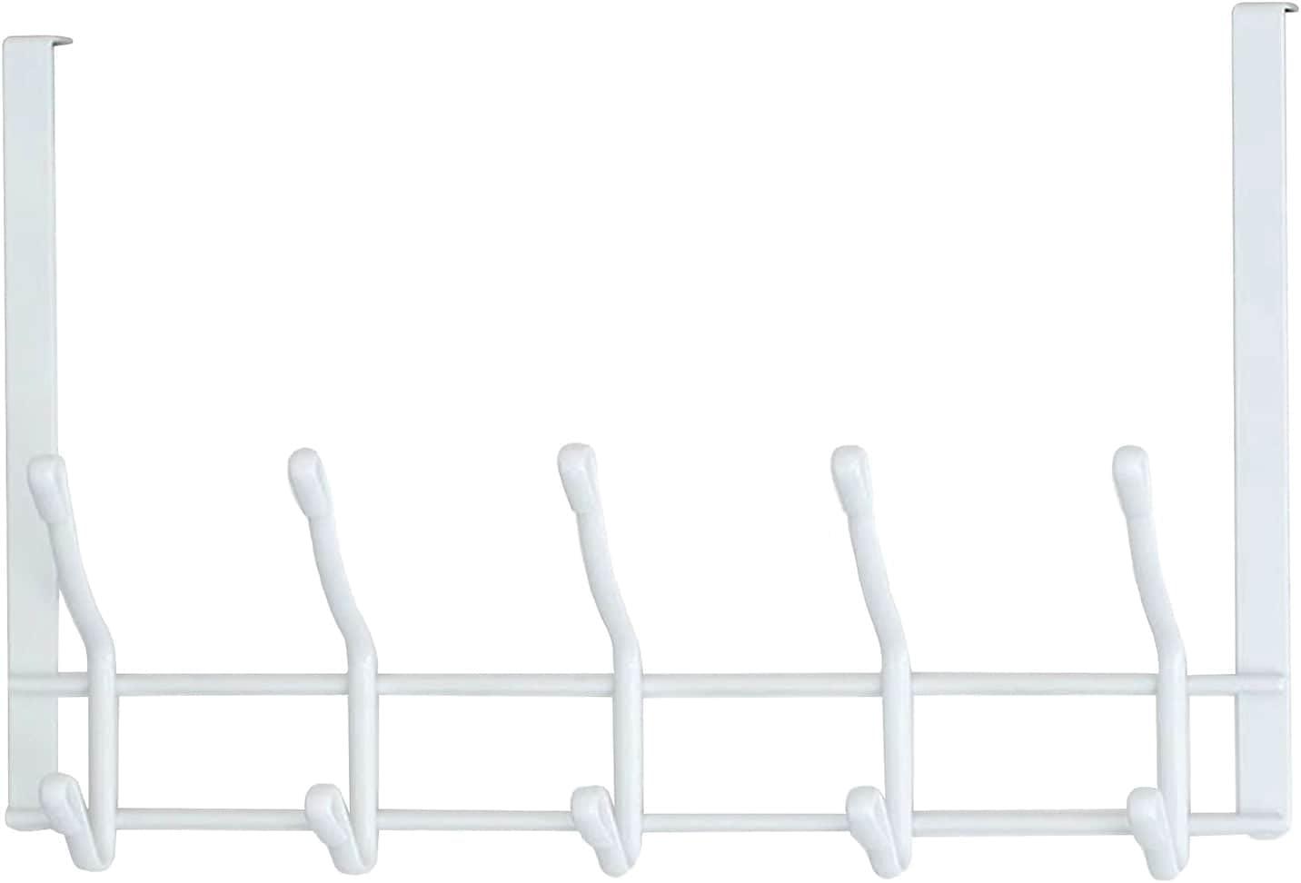 Better Houseware White 2-Tier Over-Door Hook Rack