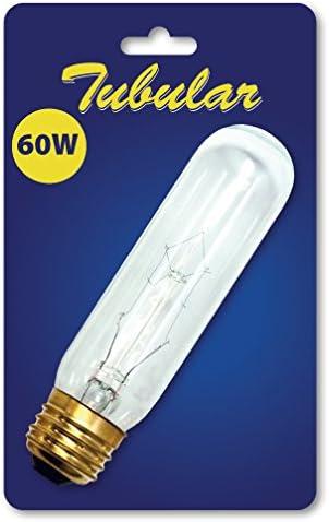 Bulbrite B60T10C 60-Watt Incandescent T10 Tubular Bulb, 120V, Clear (2)