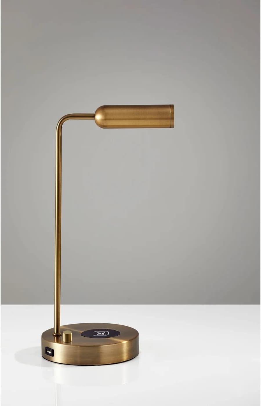 Avon 17" Desk Lamp With USB And Wireless Charging