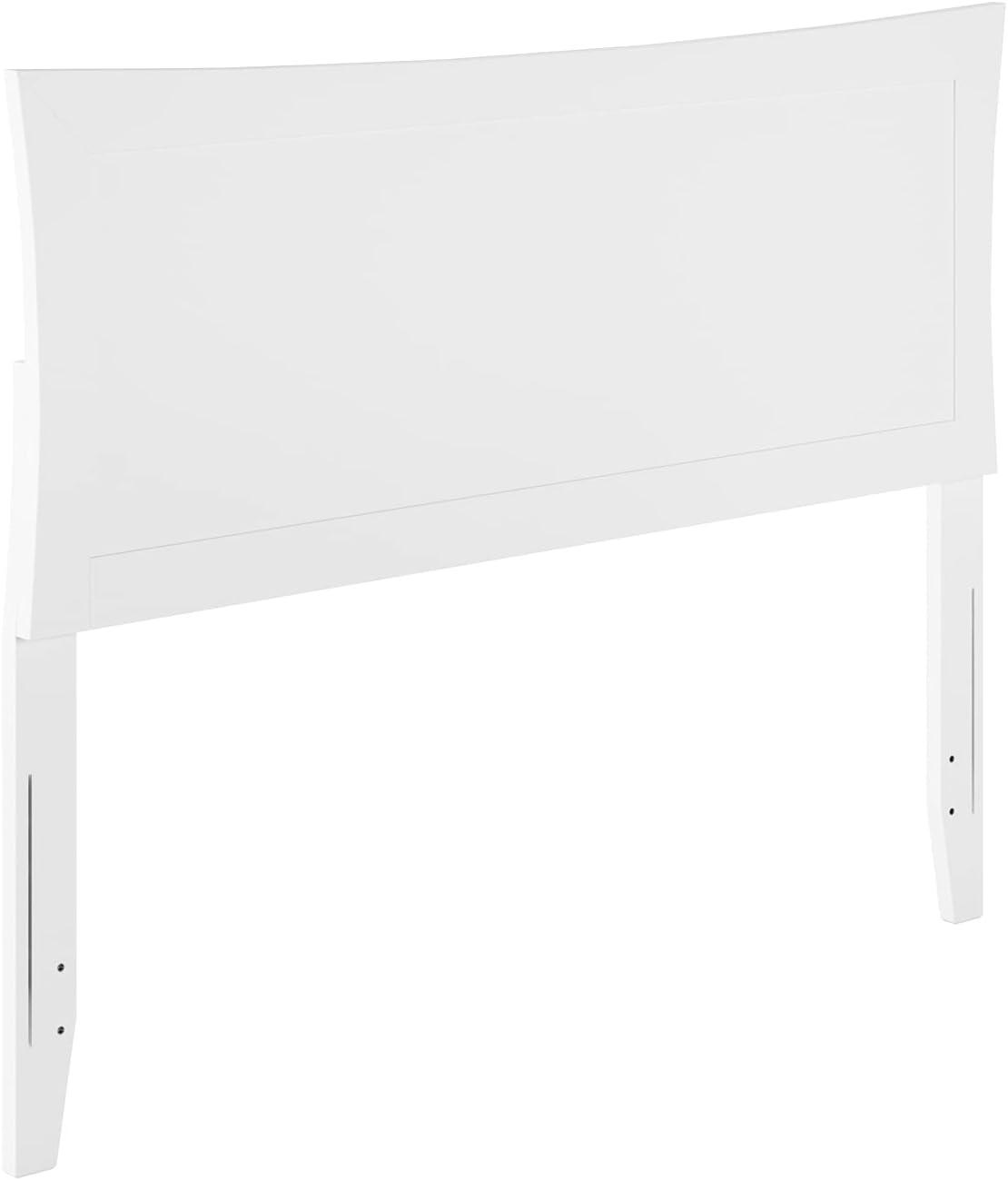 Metro Full White Wood Curved Headboard