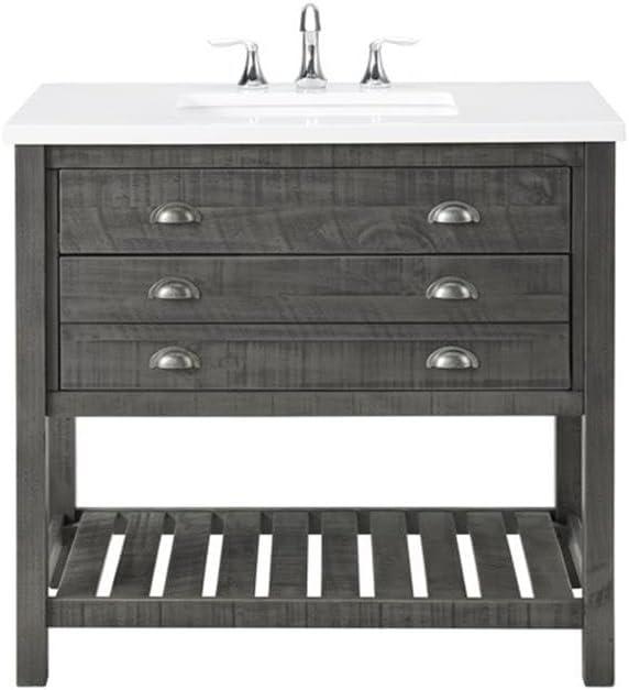 Martin Svensson Home Monterey 37" Wood Single Bathroom Vanity Gray