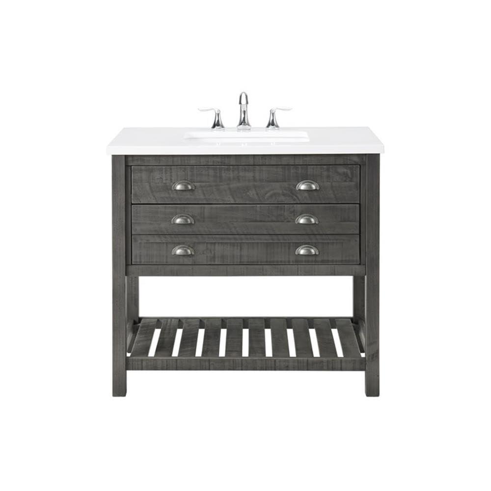 Martin Svensson Home Monterey 37" Wood Single Bathroom Vanity Gray