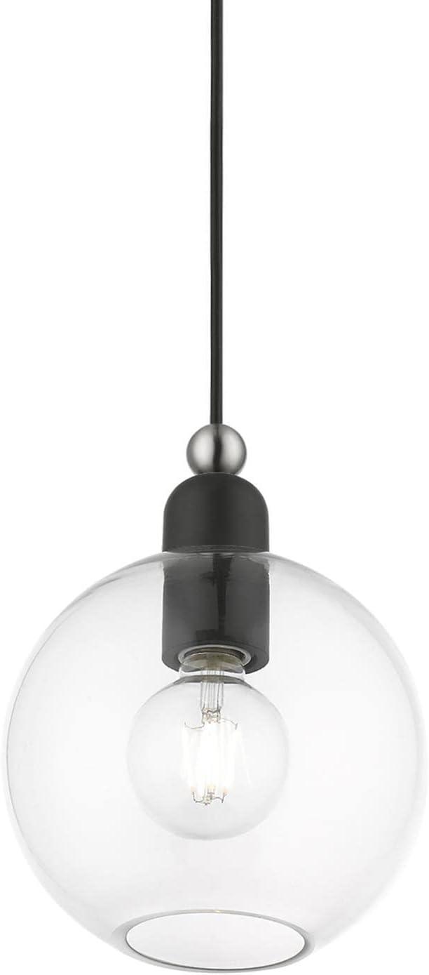 Livex Lighting Downtown 1 - Light Pendant in  Black/Brushed Nickel