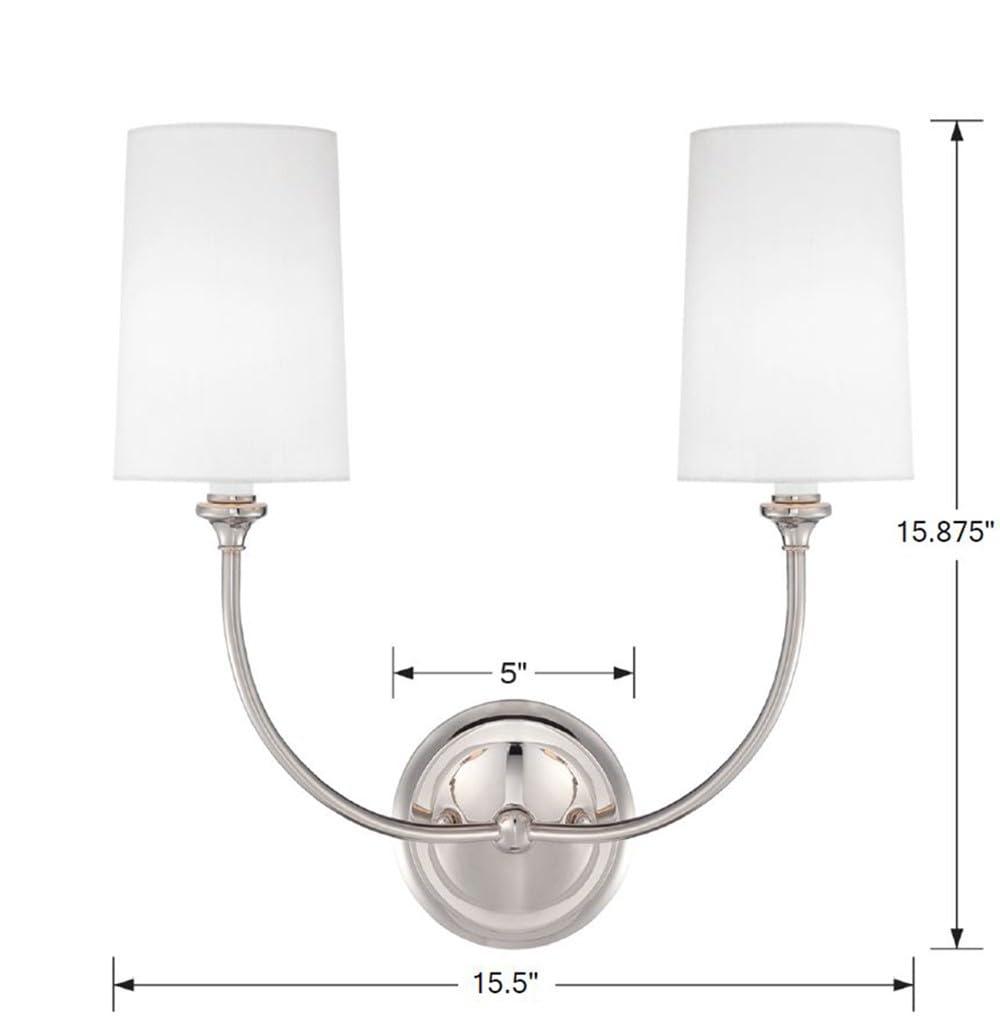 2242-PN-Crystorama Lighting-Sylvan - 2 Light Wall Sconce-Polished Nickel Finish