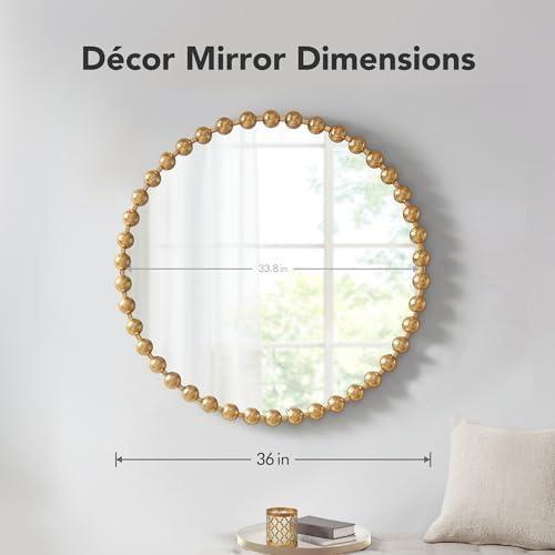 Marlowe Beaded Round Metal Wall Mirror