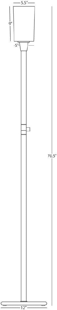 Robert Abbey Nina 70.5'' Deep Patina Bronze Torchiere Floor Lamp