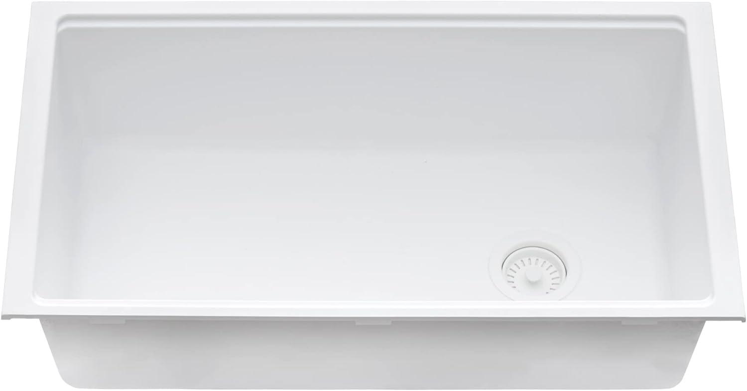 Ruvati 33-inch Undermount Workstation Granite Composite Kitchen Sink