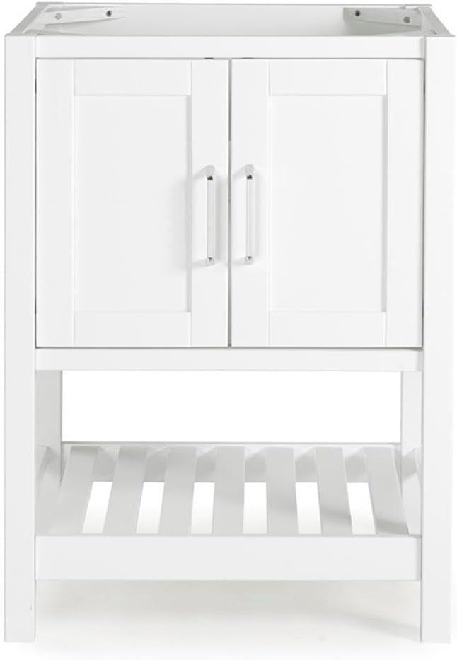 Bennet 24"W Modern Shaker Soft Close Doors Vanity Cabinet With Drawers And Open Storage Shelf