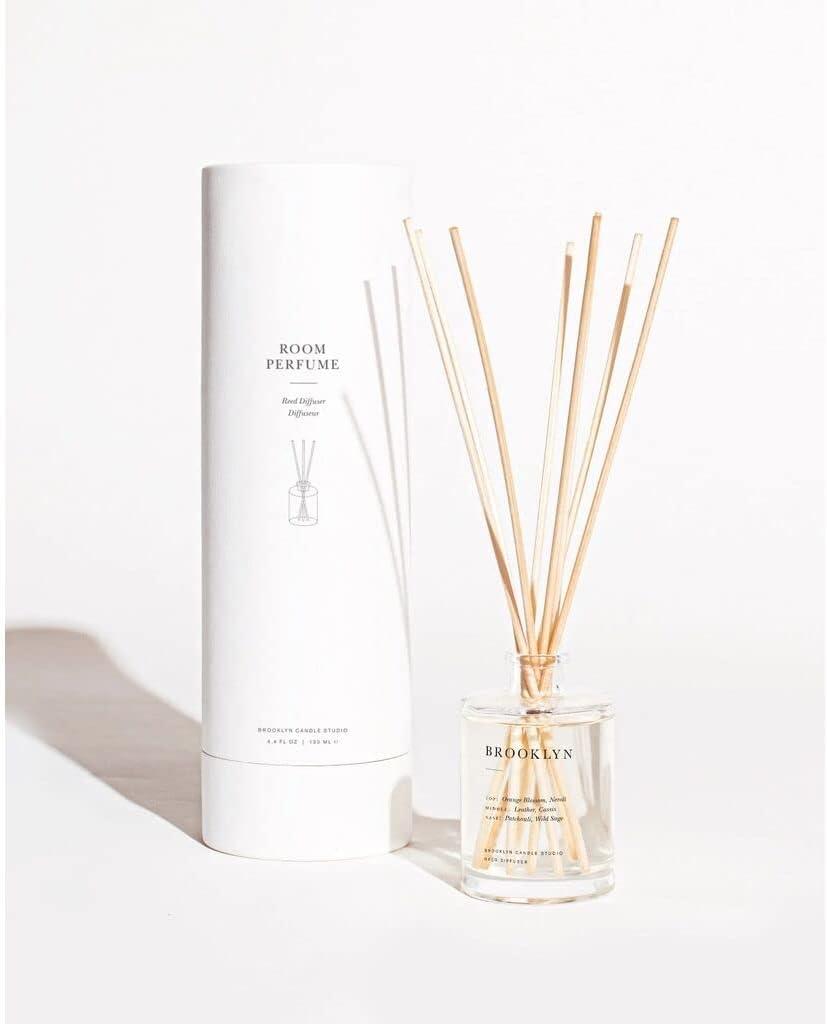 Brooklyn Sage and Cassis Reed Diffuser with Rattan Reeds