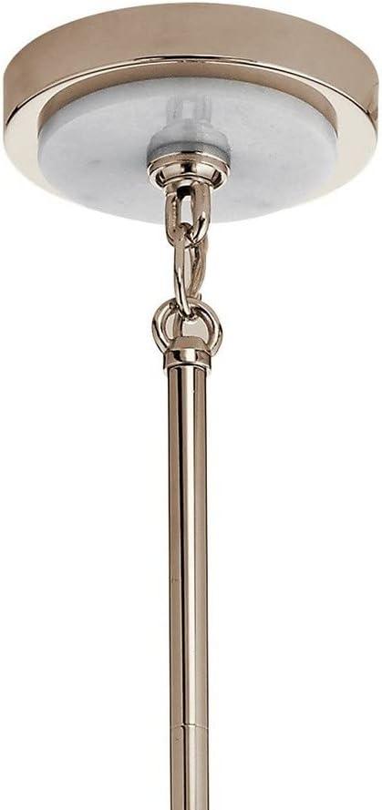 Laurent 33" Polished Nickel 6-Light Candle Chandelier