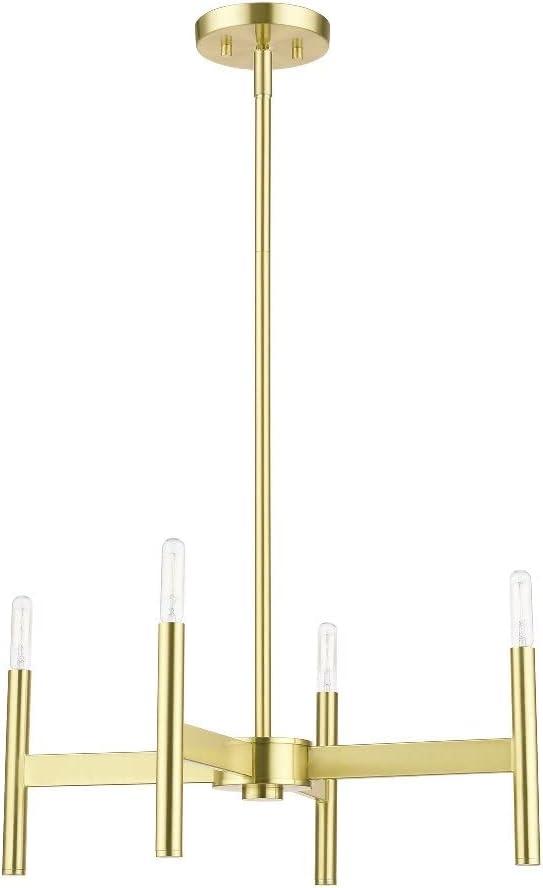 Livex Lighting Copenhagen 4 - Light Chandelier in  Satin Brass