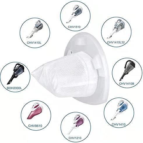 6 Pack Replacement Filter Compatible with Black & Decker Hand Vacuum Cordless Vacuum VF110 CHV1410L, CHV1410, CHV9610, CHV1210, CHV1410B, CHV1510, BDH2000L