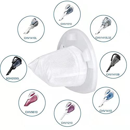 6 Pack Replacement Filter Compatible with Black & Decker Hand Vacuum Cordless Vacuum VF110 CHV1410L, CHV1410, CHV9610, CHV1210, CHV1410B, CHV1510, BDH2000L