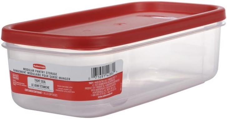 Red BPA-Free 5-Cup Plastic Food Storage Canister