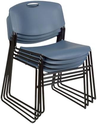 Regency  Zeng Stack Chair, Blue - Pack of 4