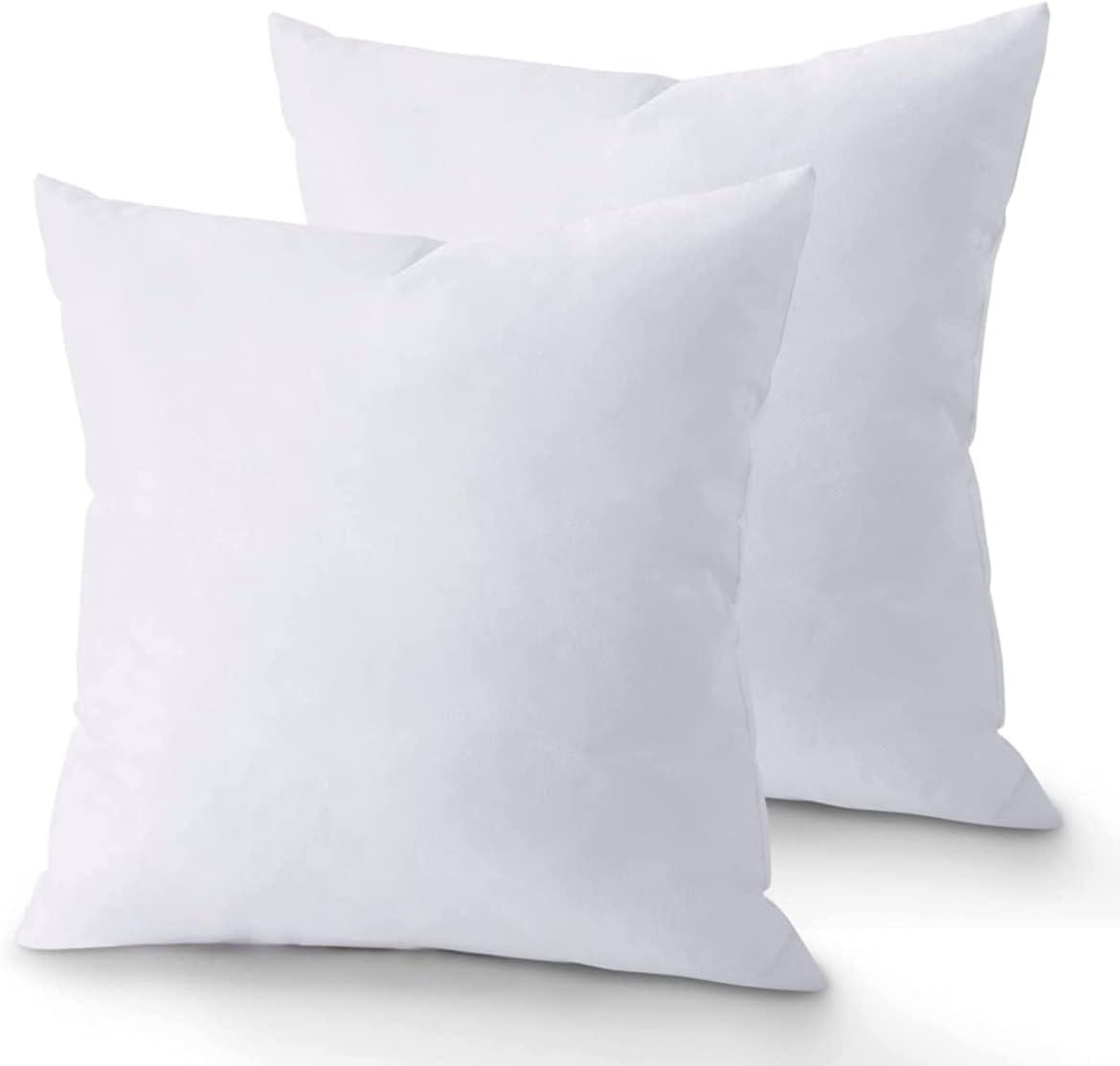 Utopia Bedding 18x18 White Throw Pillow Inserts (Set of 2) – Decorative Pillows for Bed & Couch