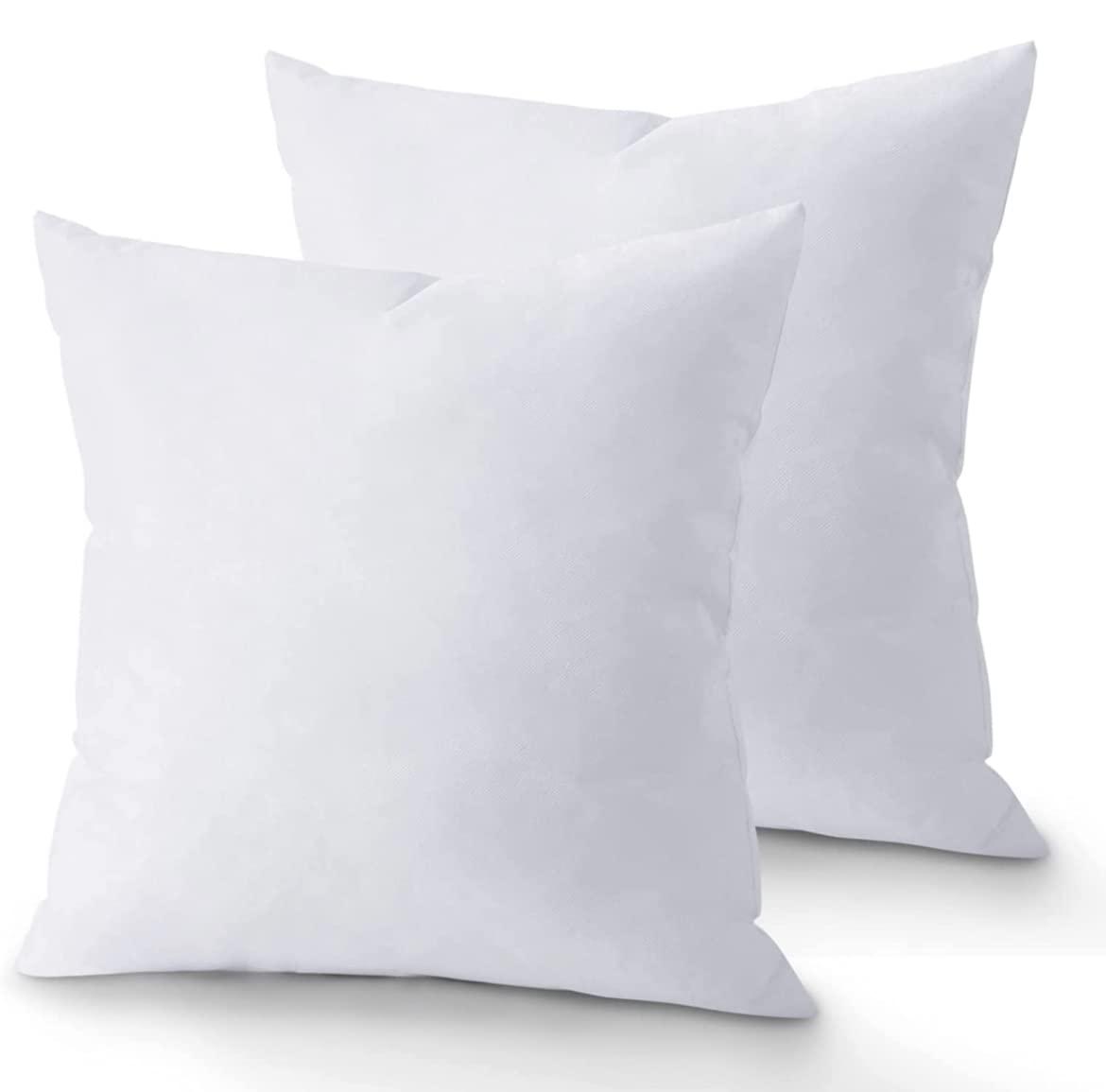 Bedding Throw Pillows Insert Set of 2 - 20 x 20 Inches Bed and Couch Pillows - Indoor Decorative Pillows