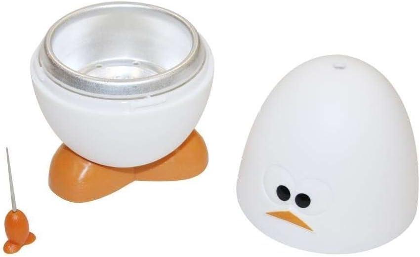 Whimsical White and Orange Microwave Egg Cooker