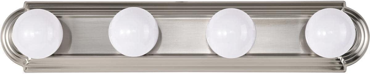 Brushed Nickel 24-Inch Four Light Vanity Strip