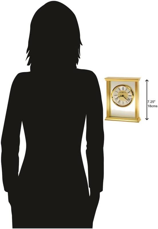 Howard Miller® Monticello Modern & Contemporary Roman Numeral Crystal Quartz Movement / Crystal Tabletop Clock in Polished Brass