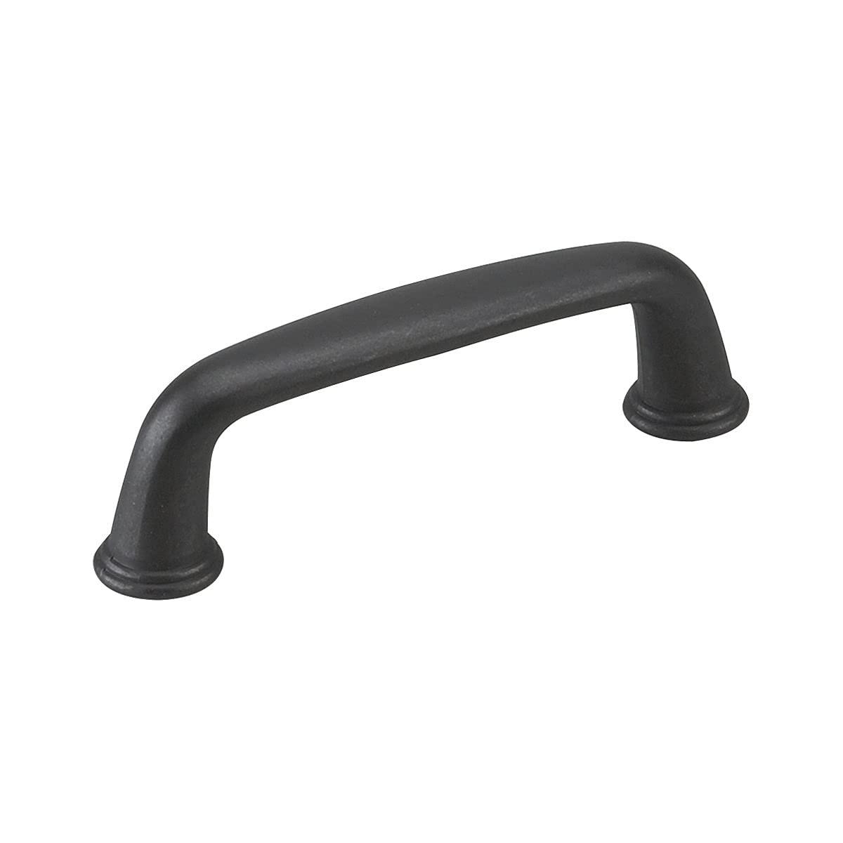 Richelieu Hardware BP876900 Nantes Collection 3-inch (76 mm) Center-to-Center Matte Black Traditional Round Cabinet and Drawer Pull Handle for Kitchen, Bathroom, and Furniture
