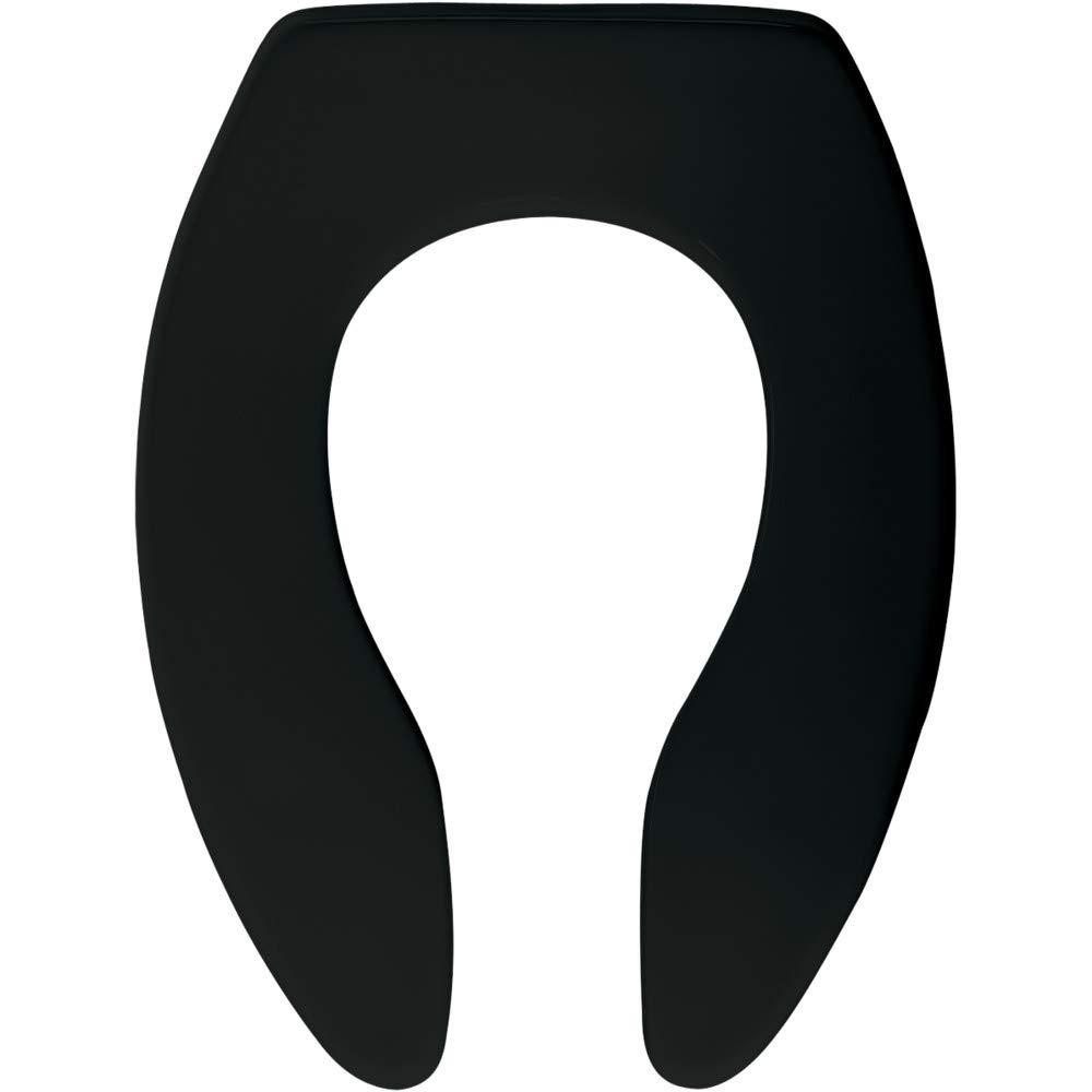 Bemis Manufacturing 1955CT-047 Toilet Seat Plastic Black - Elongated 20.25in. H x 14.75in. W x 2.25in. L
