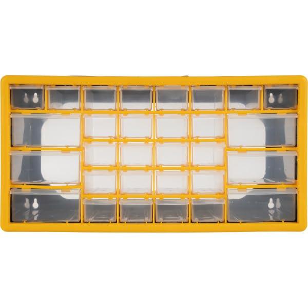 Stalwart 30-Drawer Small Part Organizer, Yellow