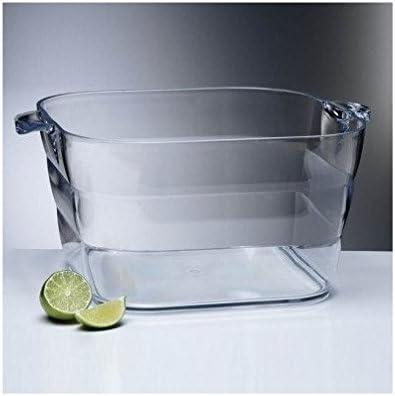 Clear Square Party Beverage Tub with Handles