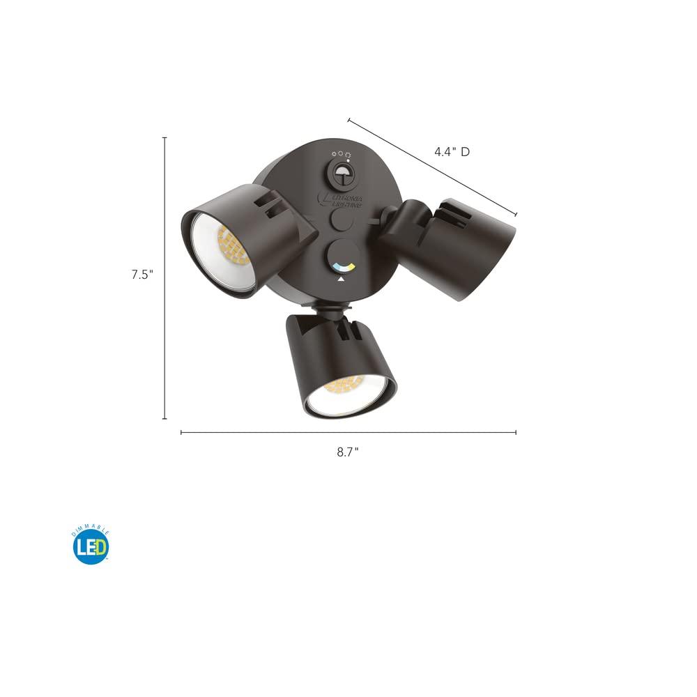 Lithonia Lighting 3 - Head Hardwired Dusk to Dawn Outdoor Security Flood Light