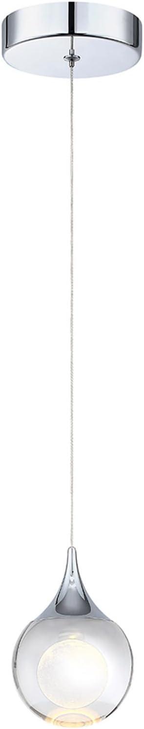 JoollySun Crystal LED Pendant Light: Black Modern Mini Light Fixtures Ceiling Hanging for Kitchen Island Bathroom