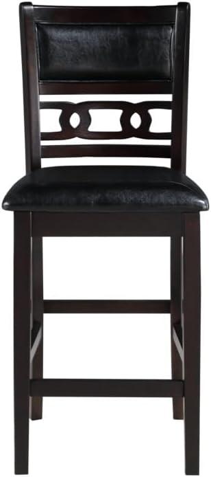 New Classic Furniture,Furniture Gia Solid Wood Counter Chairs In Ebony Black (Set Of 2)