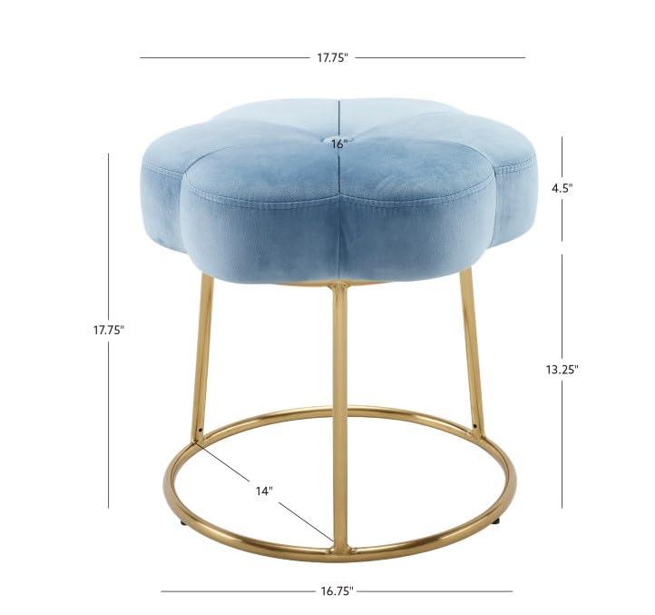 Ciara Flower Cushioned Vanity Stool