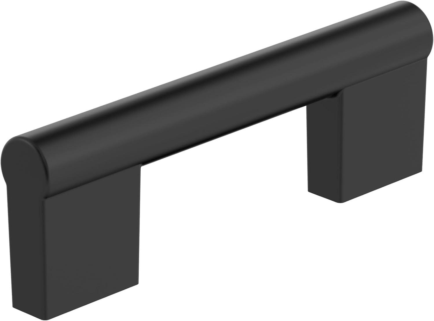Amerock Versa 3 inch (76mm) Center-to-Center Matte Black Cabinet Pull