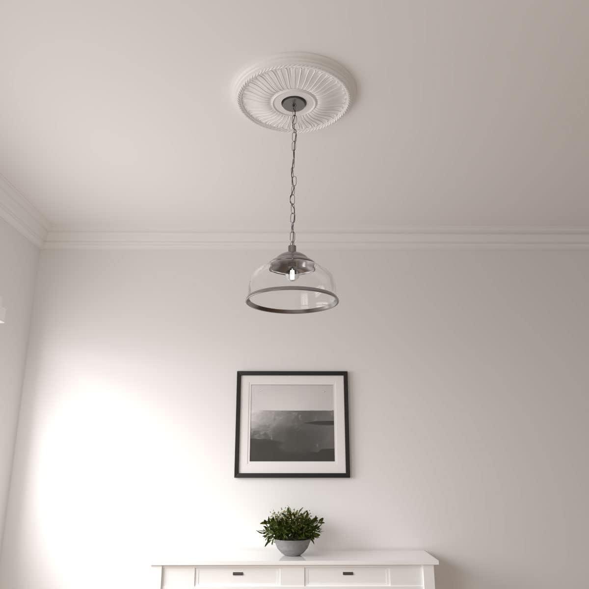 Ekena Millwork 20 1/8"OD x 3 7/8"ID x 1 7/8"P Berkshire Ceiling Medallion (Fits Canopies up to 6 3/8")