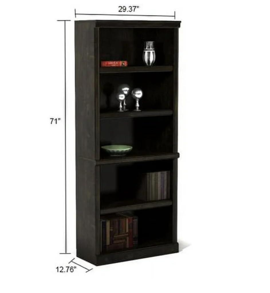 70" 5 Shelf Bookcase Select Cherry Red - Sauder: Transitional Style, MDF Frame, Adjustable Shelves