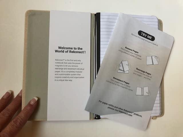 Rekonect Magnetic Notebook (Ivory, Lined)