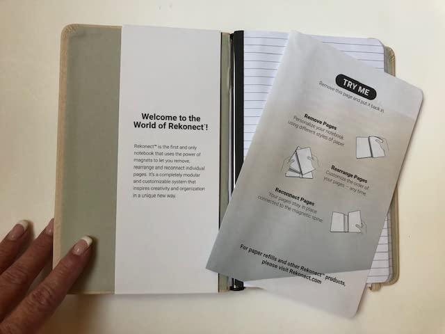 Rekonect Magnetic Notebook (Ivory, Lined)