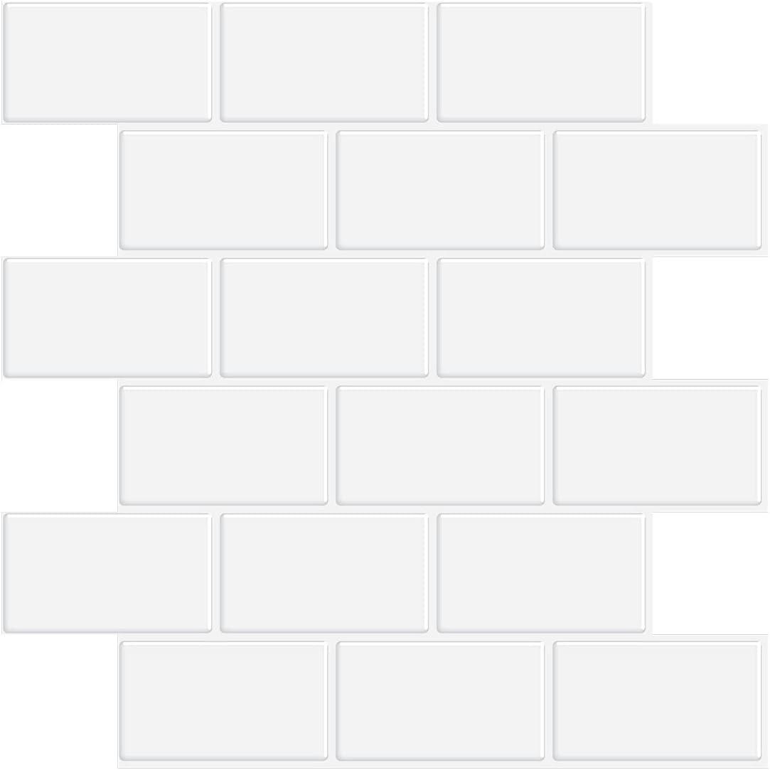 12" x 12" PVC Peel & Stick Thicker Subway Tile