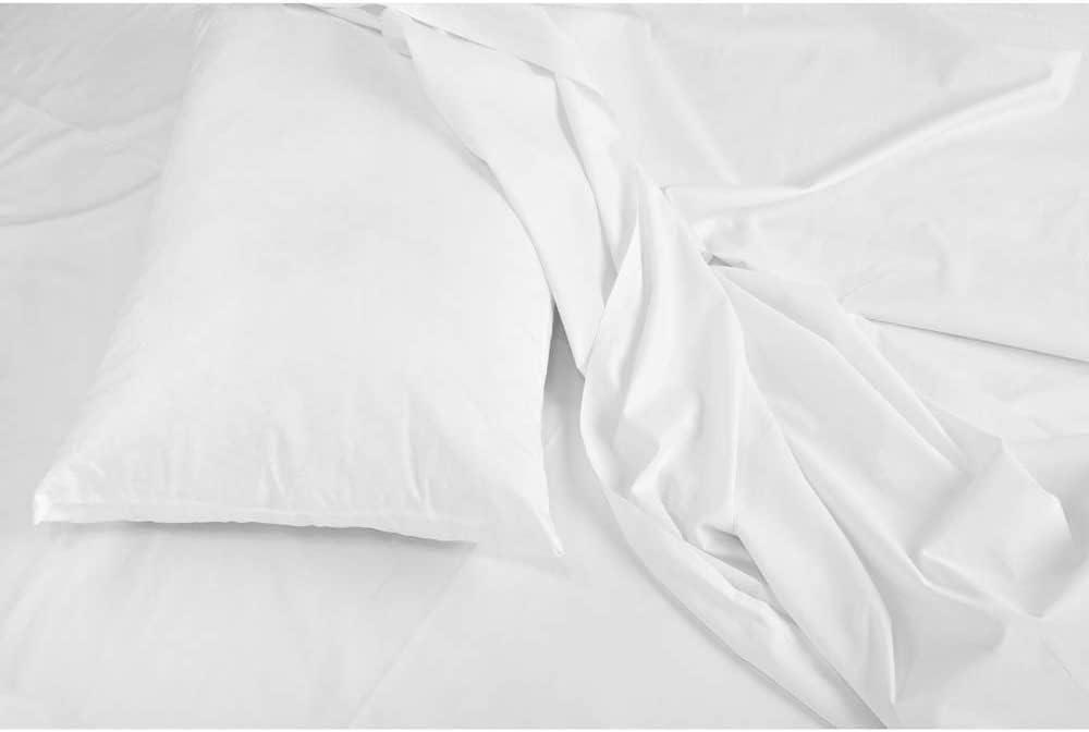 White Cotton Blend Standard/Queen Pillowcases Set of 6