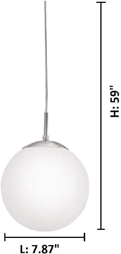 Matte Nickel Frosted Glass Globe Pendant Light