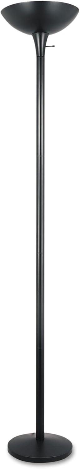 Torchier Floor Lamp 12.5"w x 12.5"d x 72"h, Matte Black