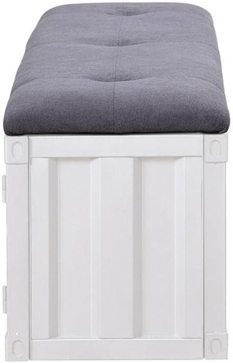 Acme Cargo Fabric Upholstered Storage Bench